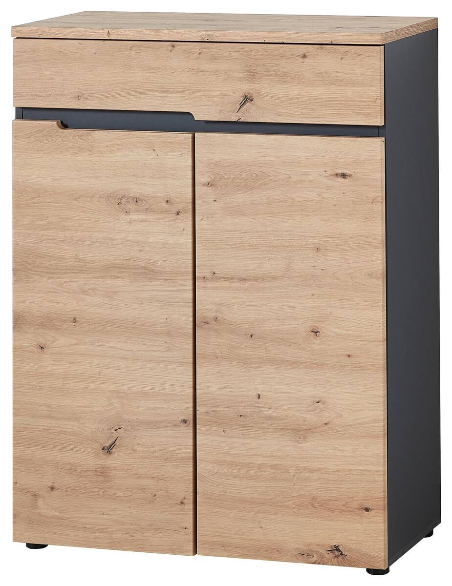 Schuhkommode Memphis Eiche Artisan Nachbildung Graphit B/H/T: ca. 80x107x38 cm