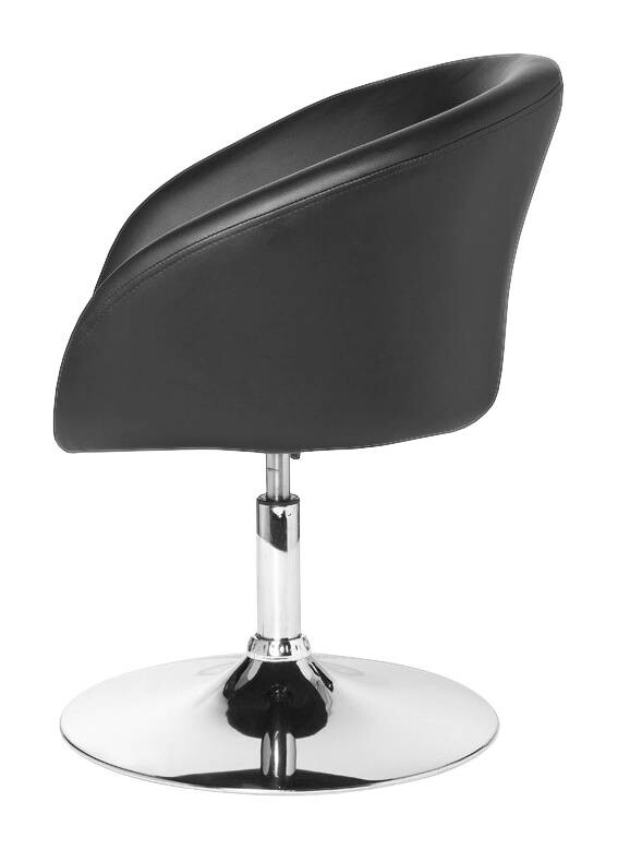 Drehstuhl schwarz Kunstleder Metall