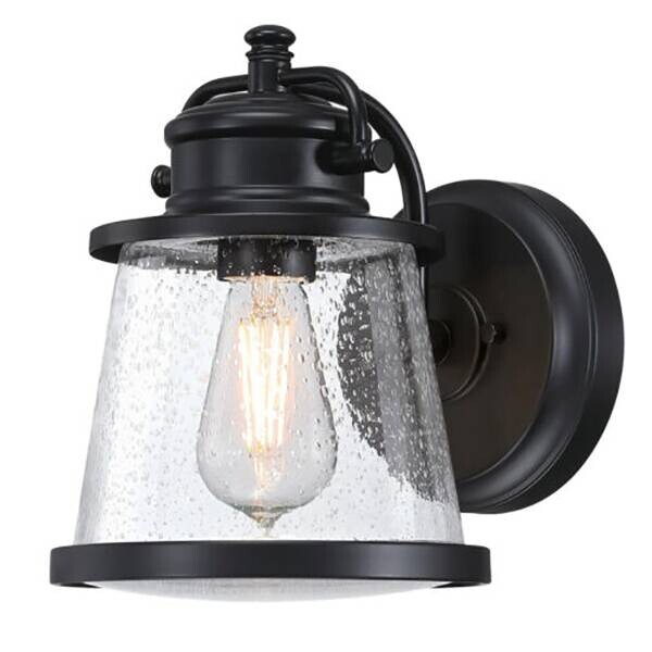 Westinghouse Außenwandleuchte Emma jane mattschwarz Metall Glas B/H/L: ca. 20x26x25 cm E27 1 Brennstellen