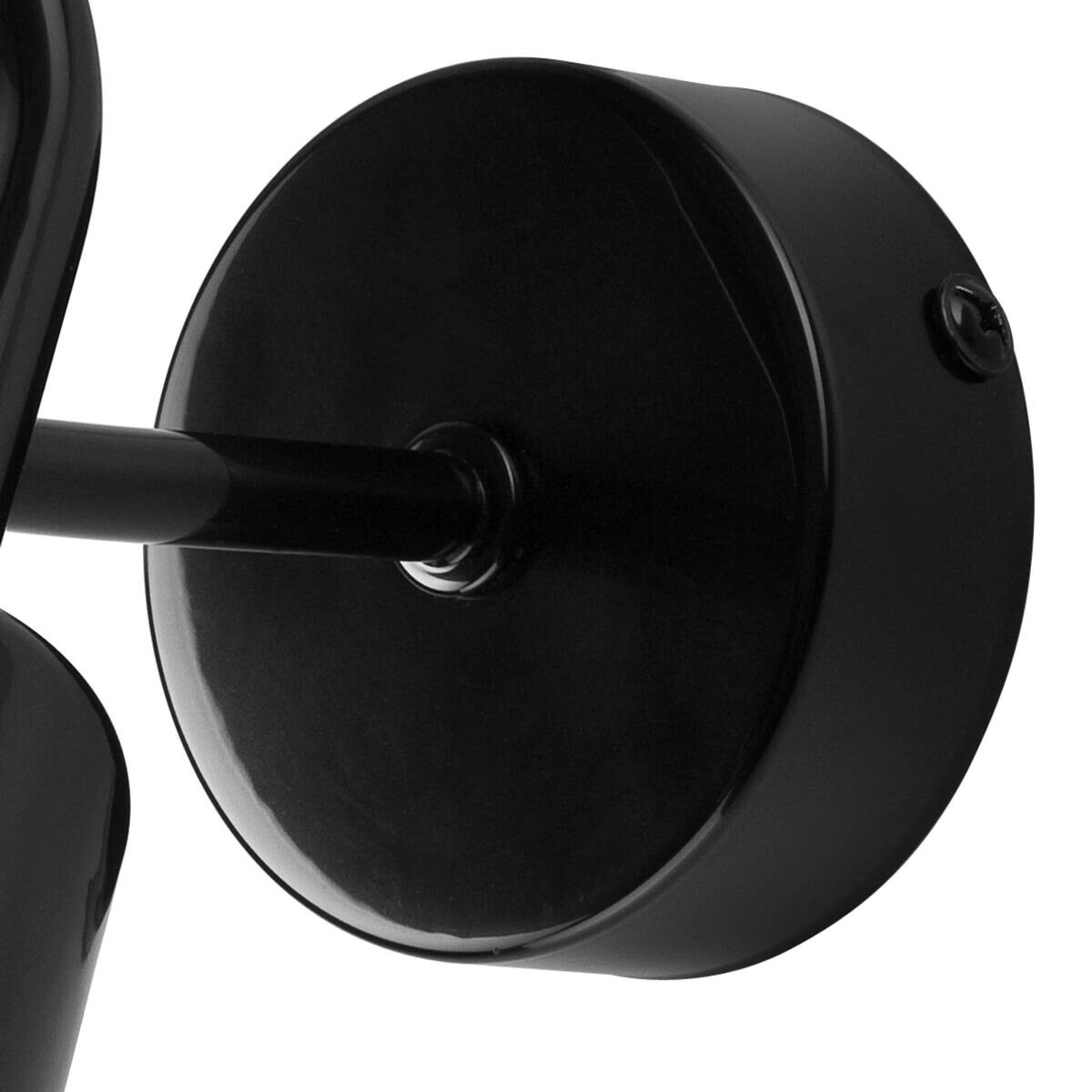 Lamkur Wandleuchte CAMILLA 36885 schwarz Stahl H/L: ca. 18x8 cm E27 1 Brennstellen