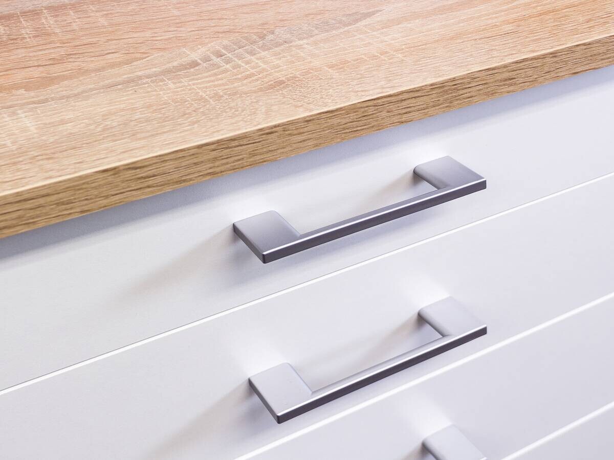 Schubkastenschrank Samoa weiß Eiche Nachbildung B/H/T: ca. 50x85x60 cm