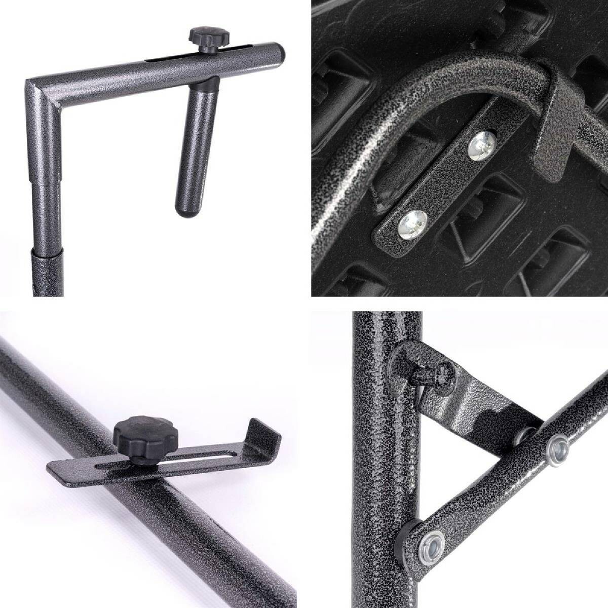 VCM Balkonhängetisch schwarz Polyrattan B/H/L: ca. 59x83x40 cm