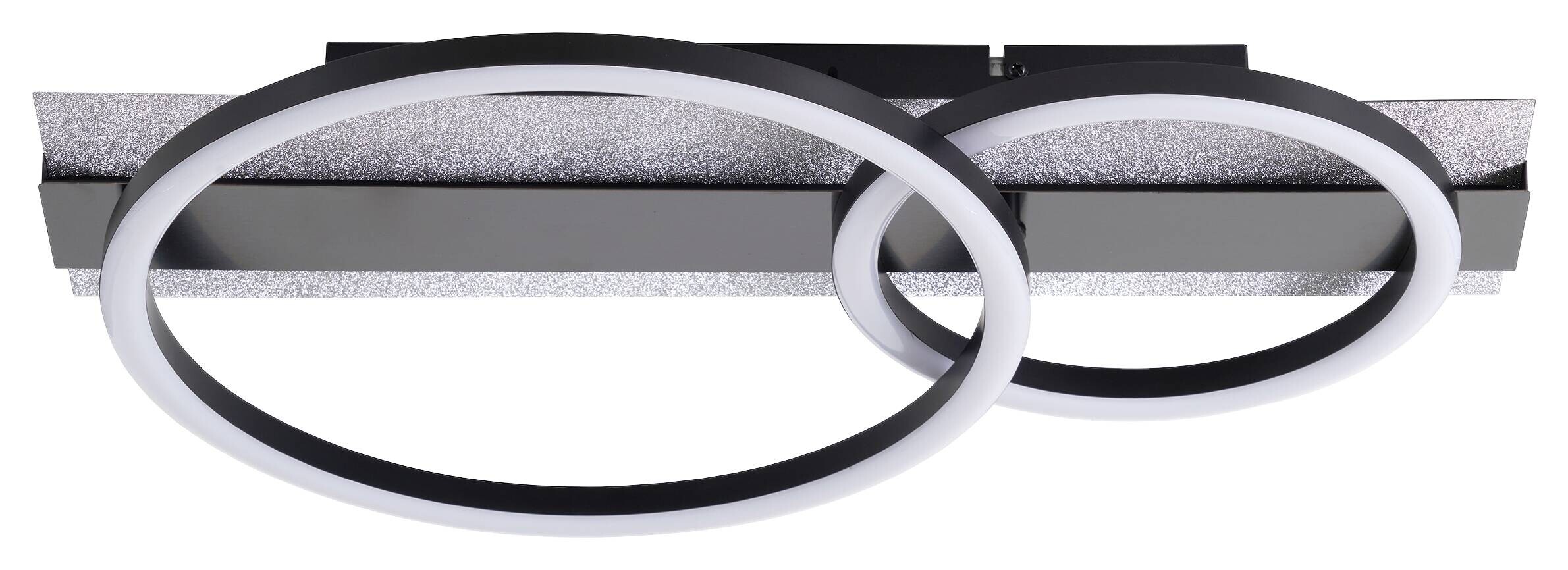 POCOline LED-Deckenleuchte Arietty schwarz Metall Kunststoff B/H/L: ca. 30x8,5x48 cm