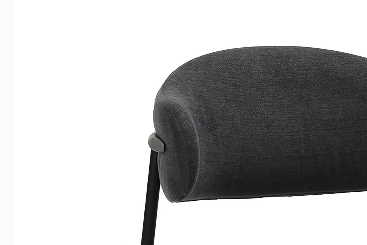 Stuhl JERSEY 2er-Set. dunkelgrau Webstoff B/H/T: ca. 58x78x54,5 cm