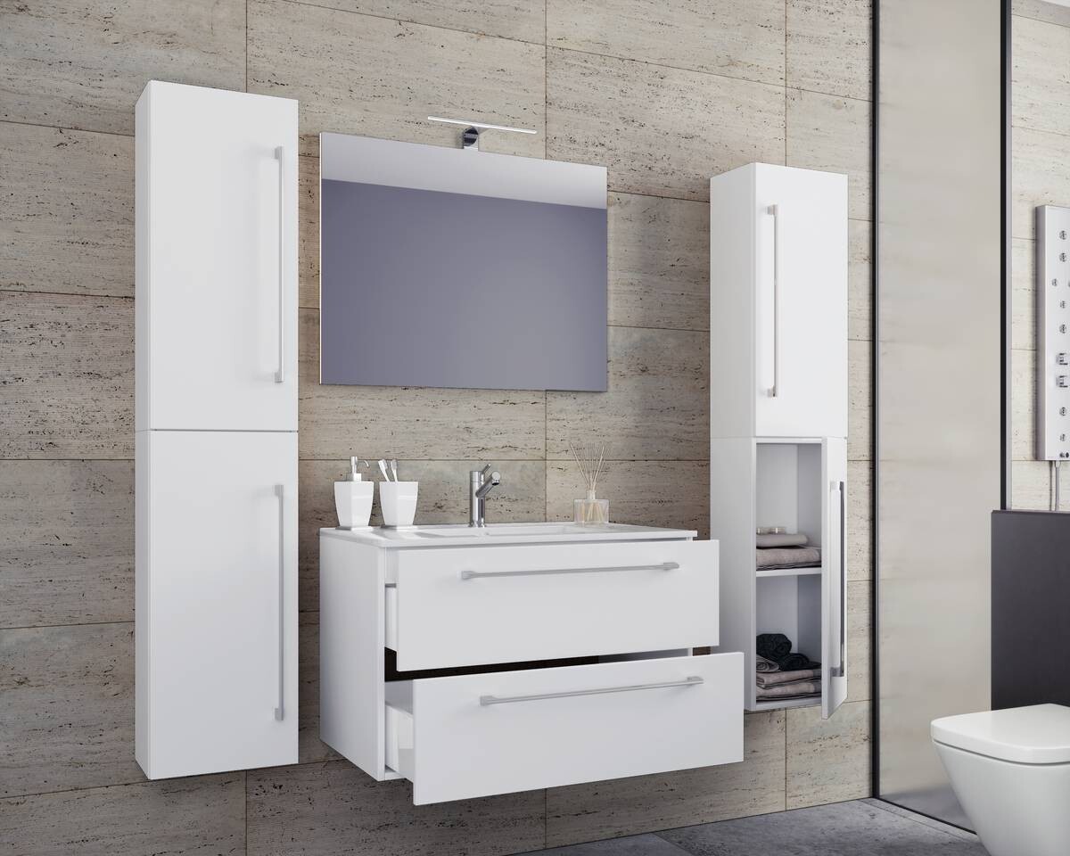 Waschplatz 5tlg-Badinos weiß B/H/T: ca. 80x50x46 cm