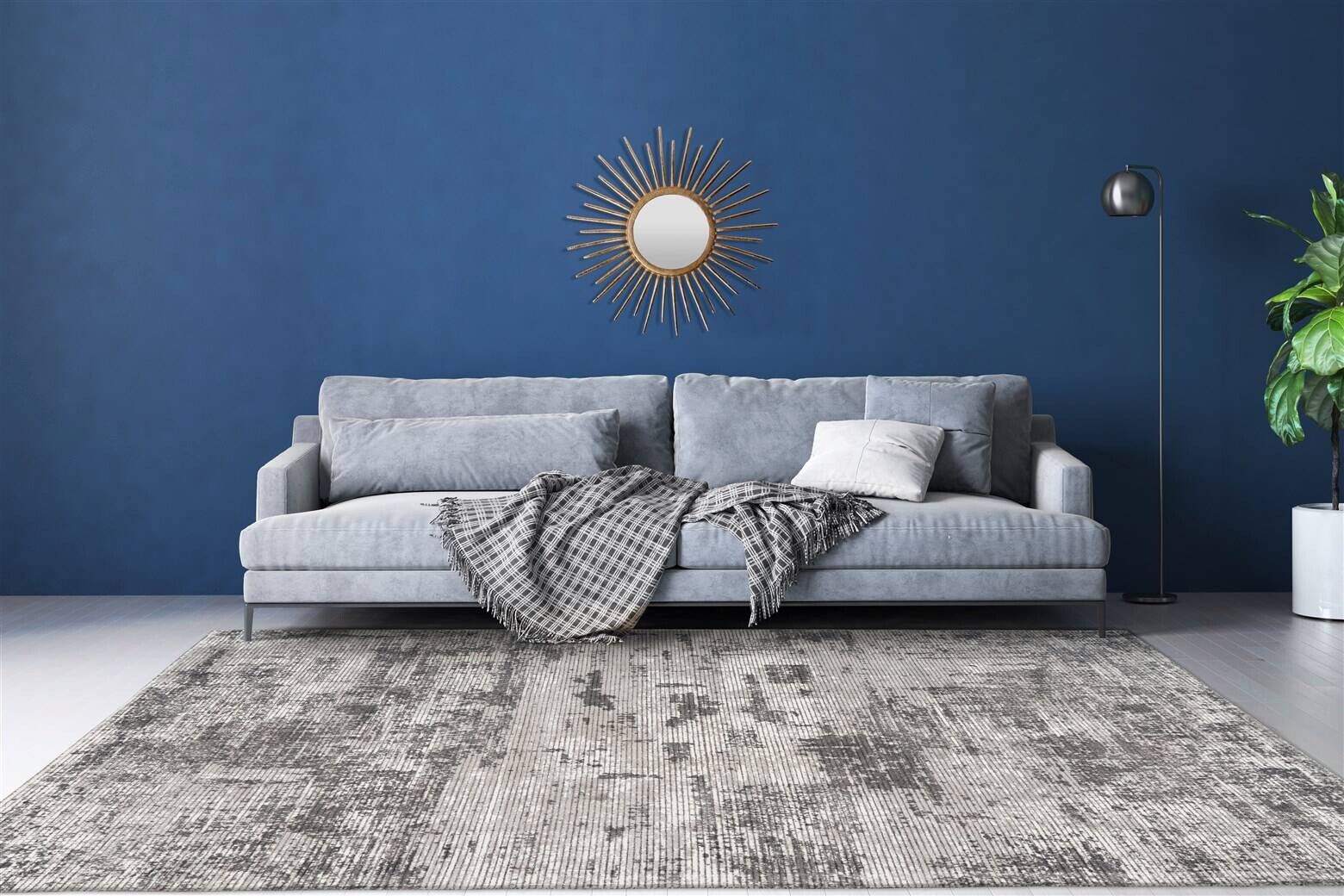 Padiro Kurzflorteppich Sinai 325 anthrazit B/H/L: ca. 160x1,1x230 cm