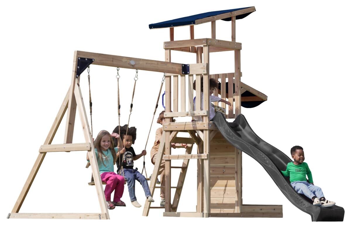 AXI Spielturm Malik grau B/H/L: ca. 345x270x336 cm