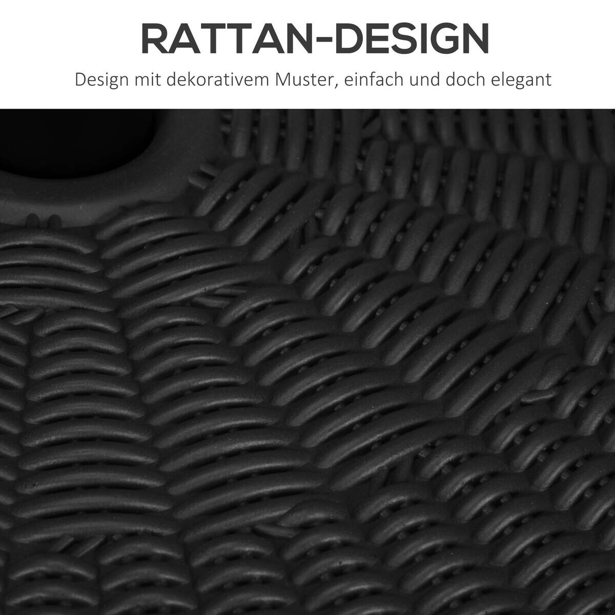 Outsunny Schirmständer schwarz Kunststoff B/H/L: ca. 51x51x36 cm