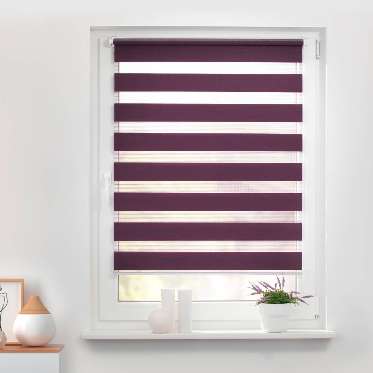 LICHTBLICK Doppelrollo Duo brombeer B/L: ca. 60x150 cm