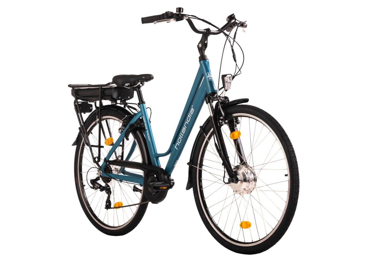 Hollandia City E-Bike Optima Basic KS189E 28 Zoll Rahmenhöhe 44 cm 7 Gänge türkis türkis ca. 250 W ca. 36 V ca. 28 Zoll