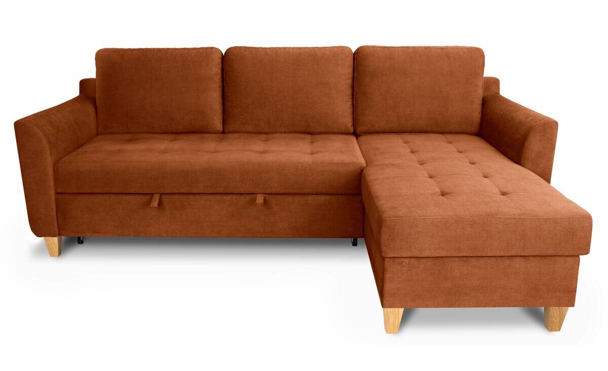 Ecksofa mit Bettfunktion und Bettkasten terra Microfaser B/H/T: ca. 231x86x150 cm
