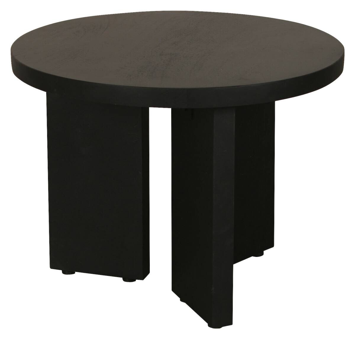 Beistelltisch ROUND schwarz lackiert Akazie H/D: ca. 30x40 cm