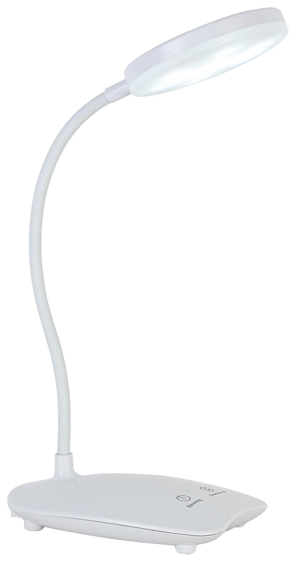 Nolo Tischleuchte Elena weiß Kunststoff B/H/L: ca. 8,5x47x18 cm