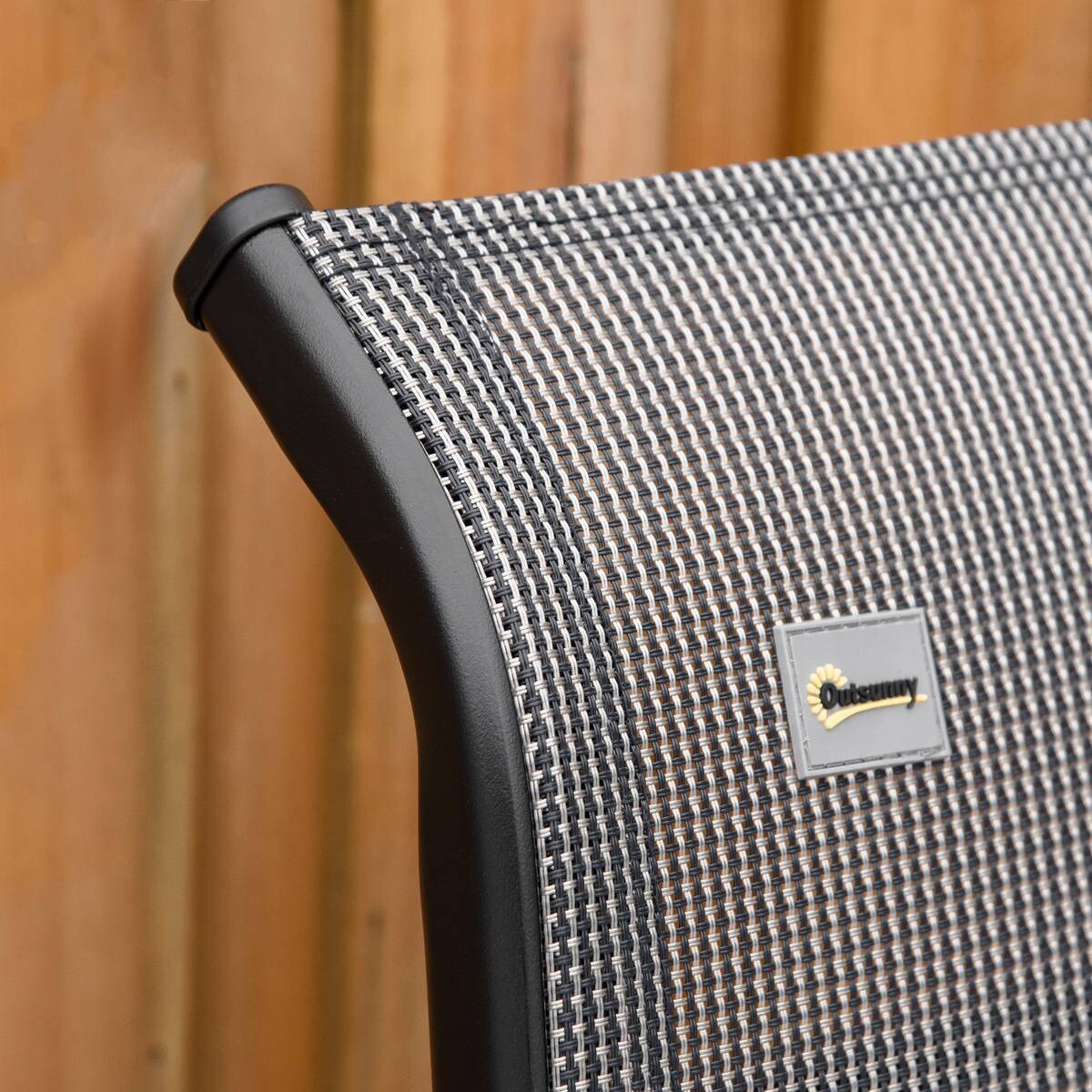 Outsunny Sonnenliege grau Mesh B/H/L: ca. 65x111x70 cm