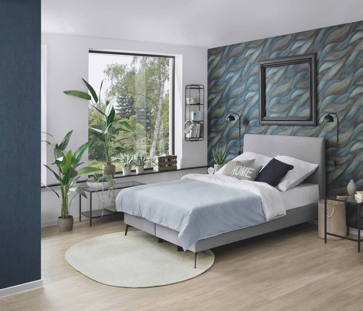 Erismann Vliestapete Grafik blau türkis B/L: ca. 53x1005 cm