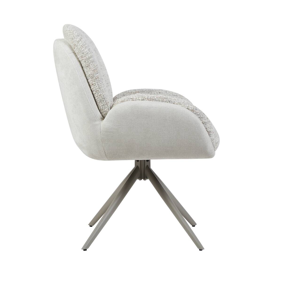 Armlehnstuhl Davina grau Microfaser B/H/T: ca. 64x92,5x48 cm