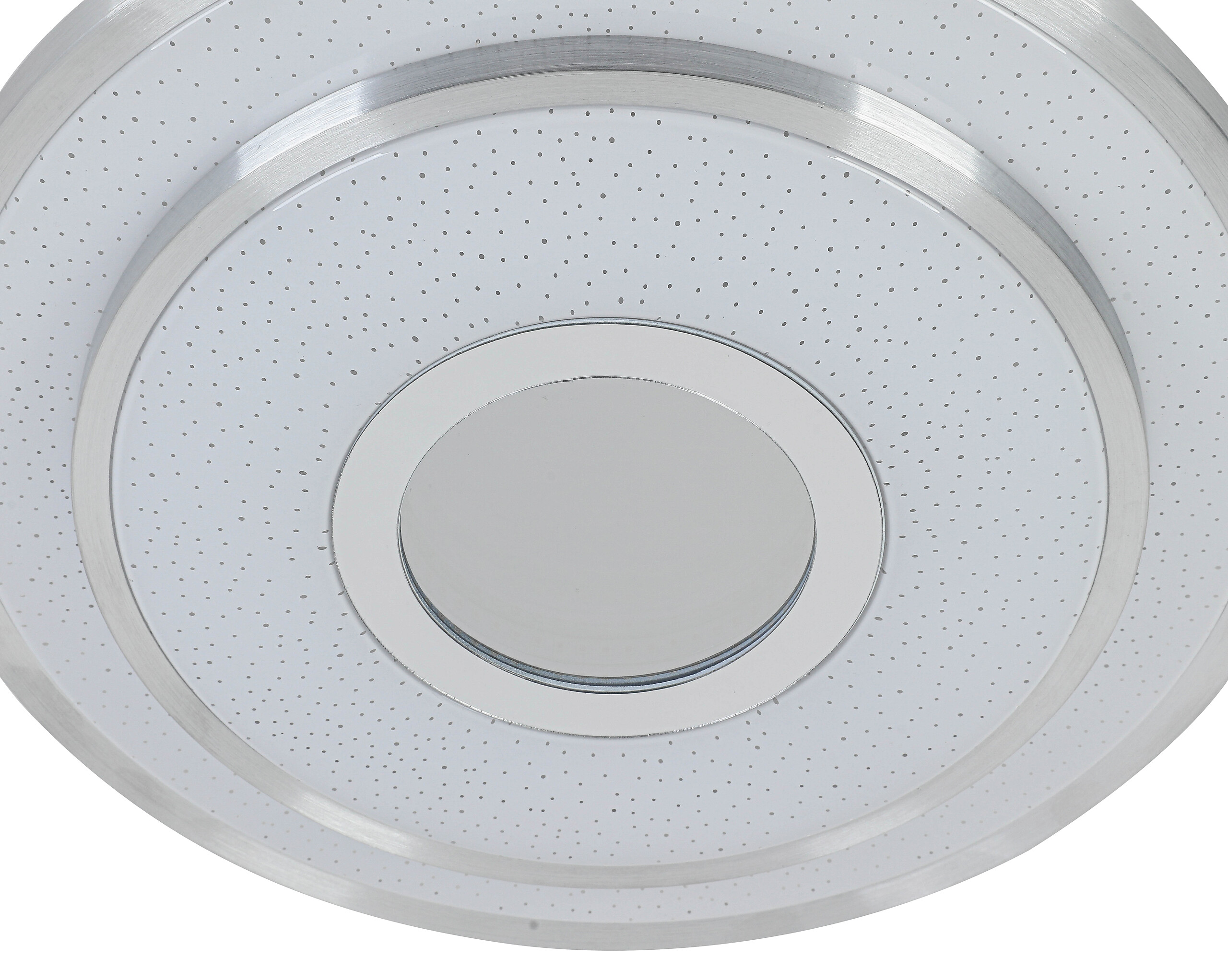 Nolo LED Deckenleuchte Chrom weiß Kunststoff Metall B/H/L: ca. 38x7,5x38 cm 2 Brennstellen