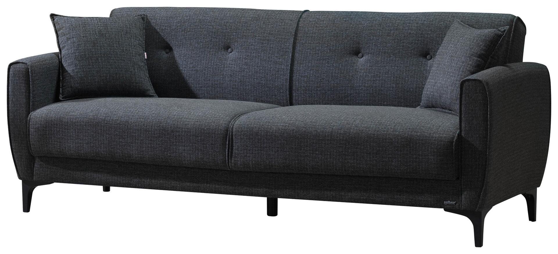 Sofa 3-2-1 San Marino anthrazit Microfaser