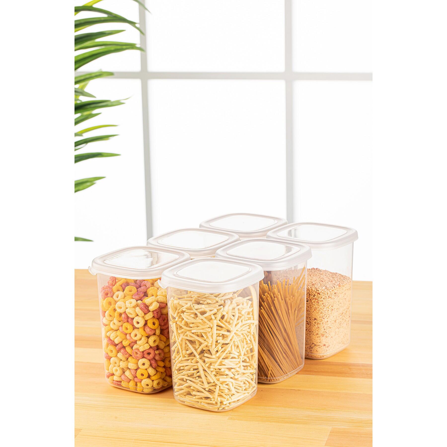 HermiaConcept Vorratsdosenset 6-tlg. weiß B/H/T/L/D: ca. 10x16,5x10x10x10 cm