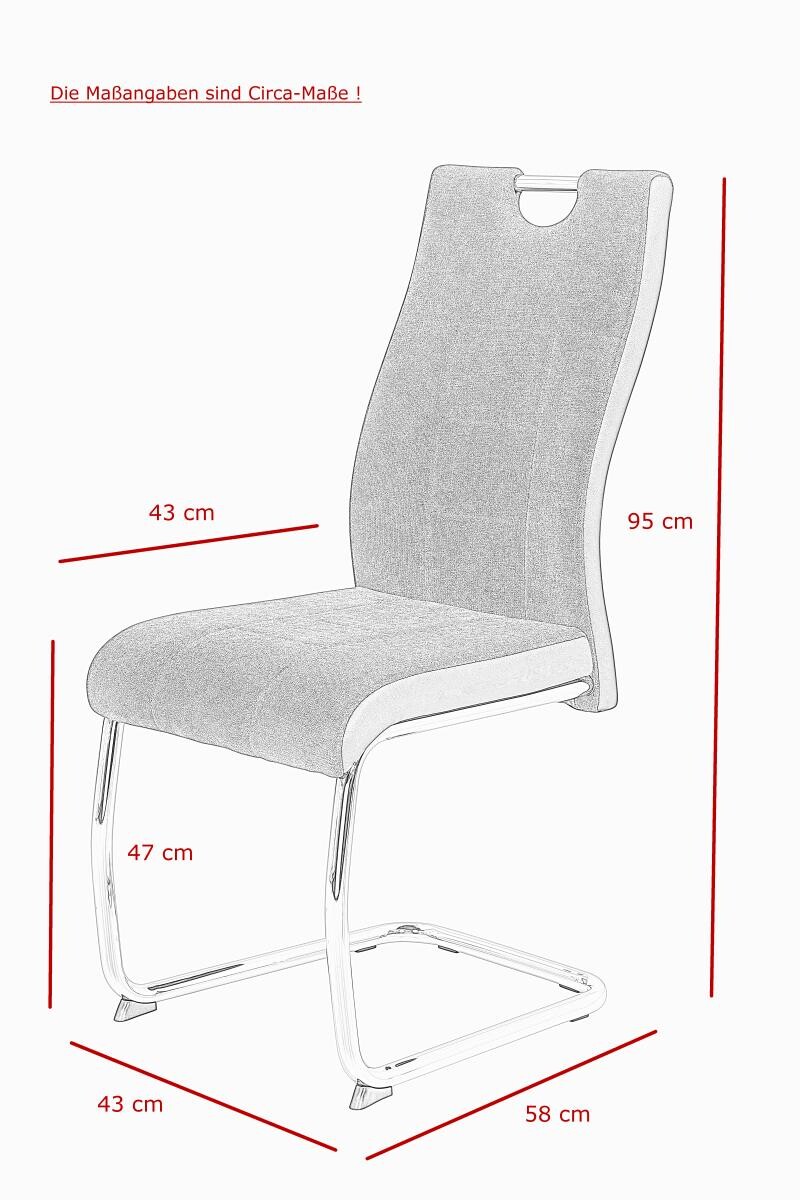 Schwingstuhl Alina S anthrazit B/H/T: ca. 43x98x59 cm