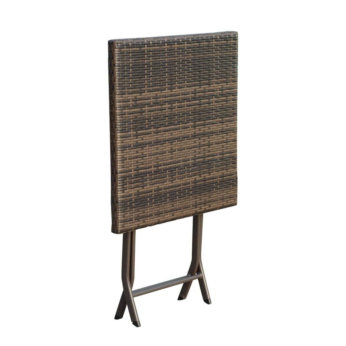 Outsunny Balkonset café braun Polyrattan