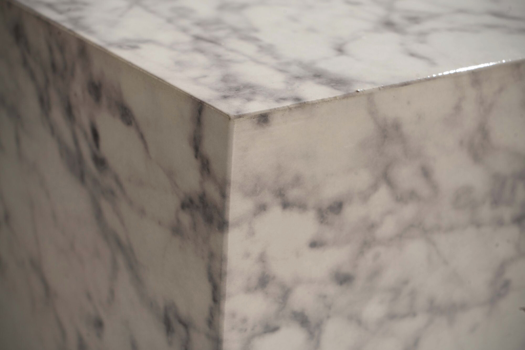 Wohnling Couchtisch Marmoroptik MDF B/H/T: ca. 40x45x40 cm