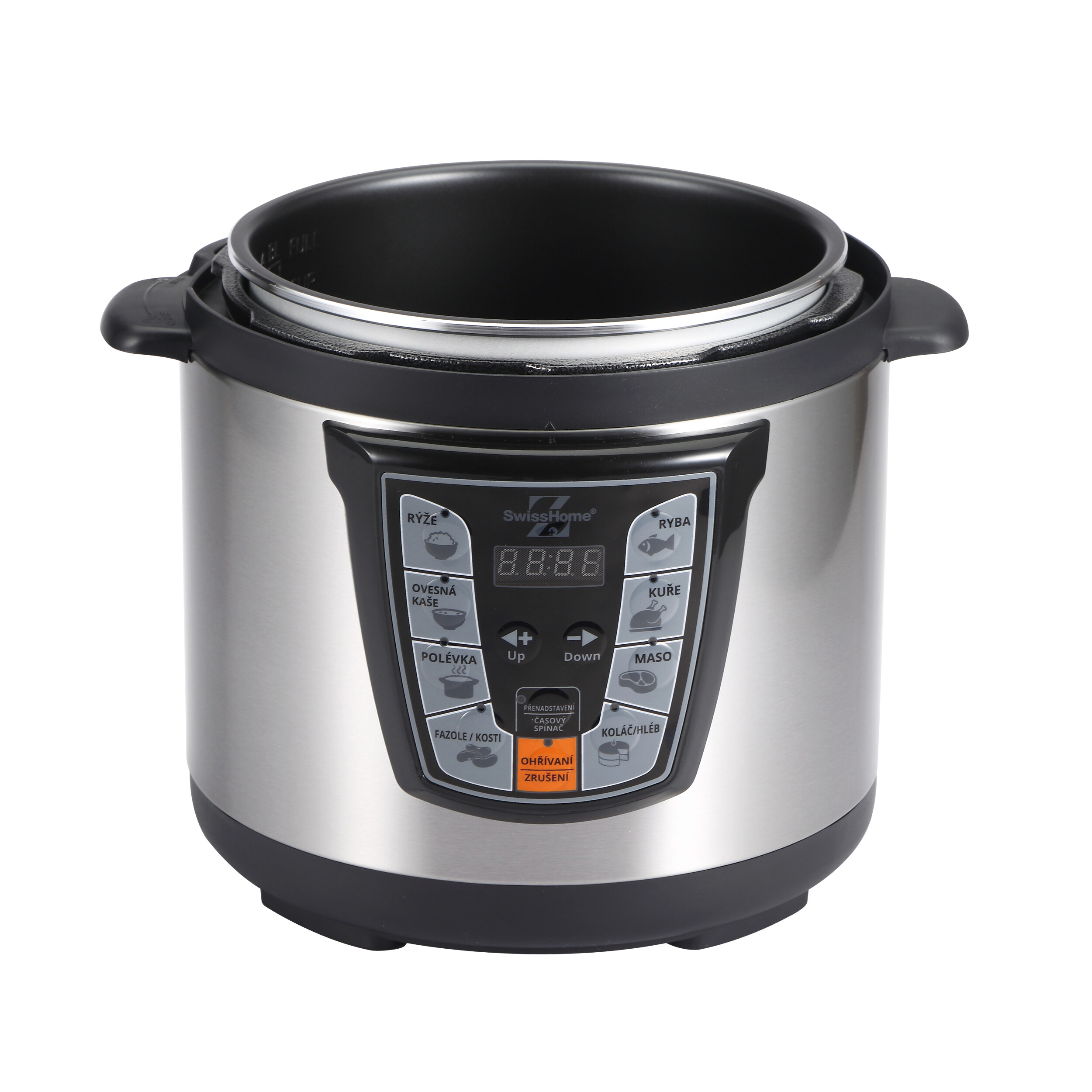 SWISS HOME Schnellkochtopf LOW COOKER schwarz Edelstahl