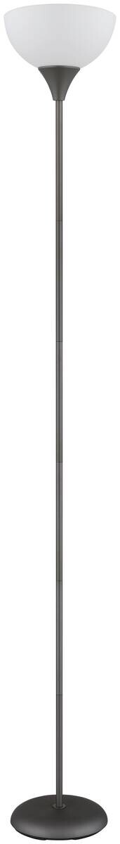 GLOBO Stehleuchte titanfarbig schwarz Opal Kunststoff Metall H/D: ca. 178,5x25 cm E27 1 Brennstellen
