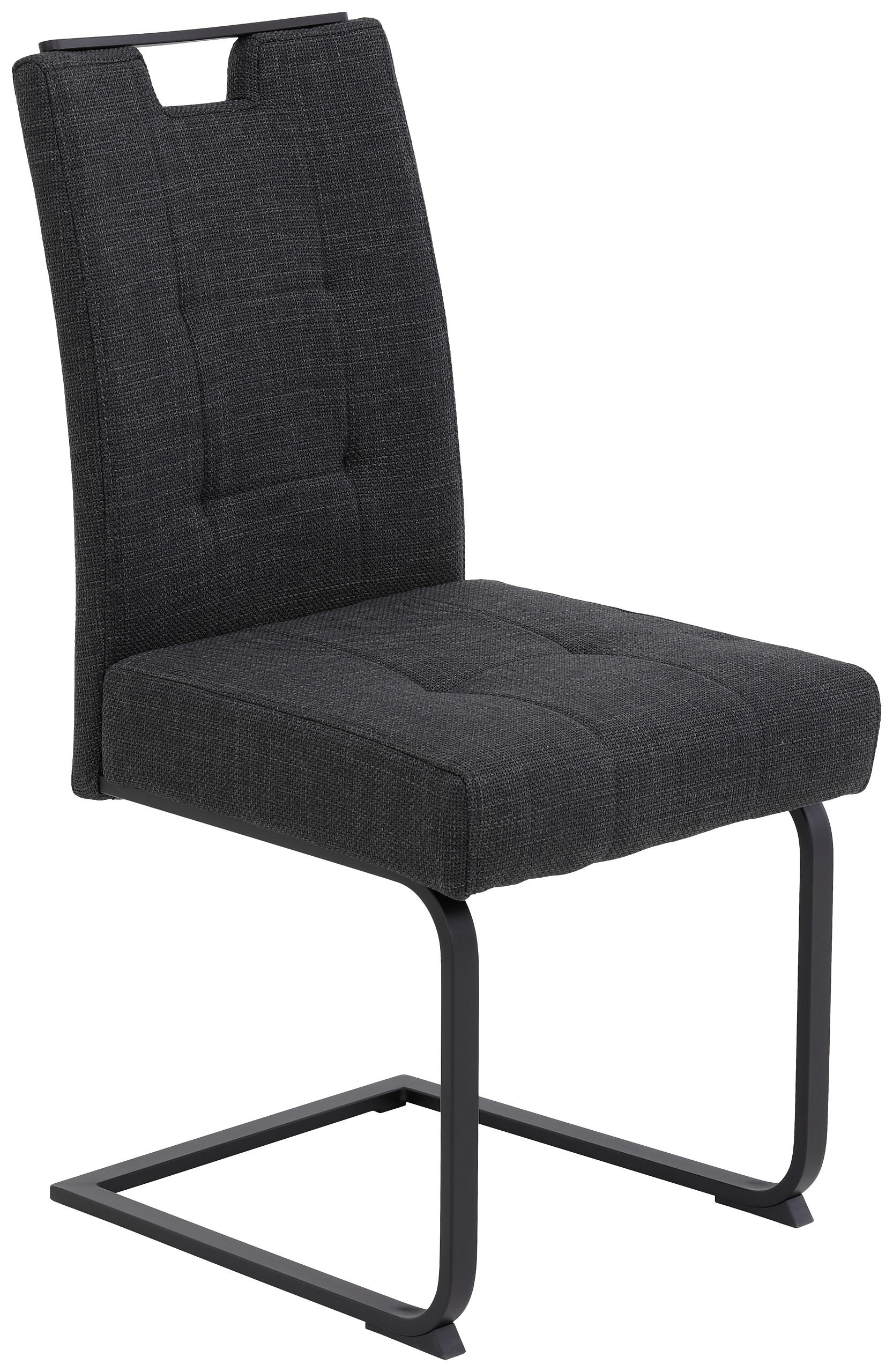 Schwingstuhl Wien anthrazit schwarz Microfaser Metall