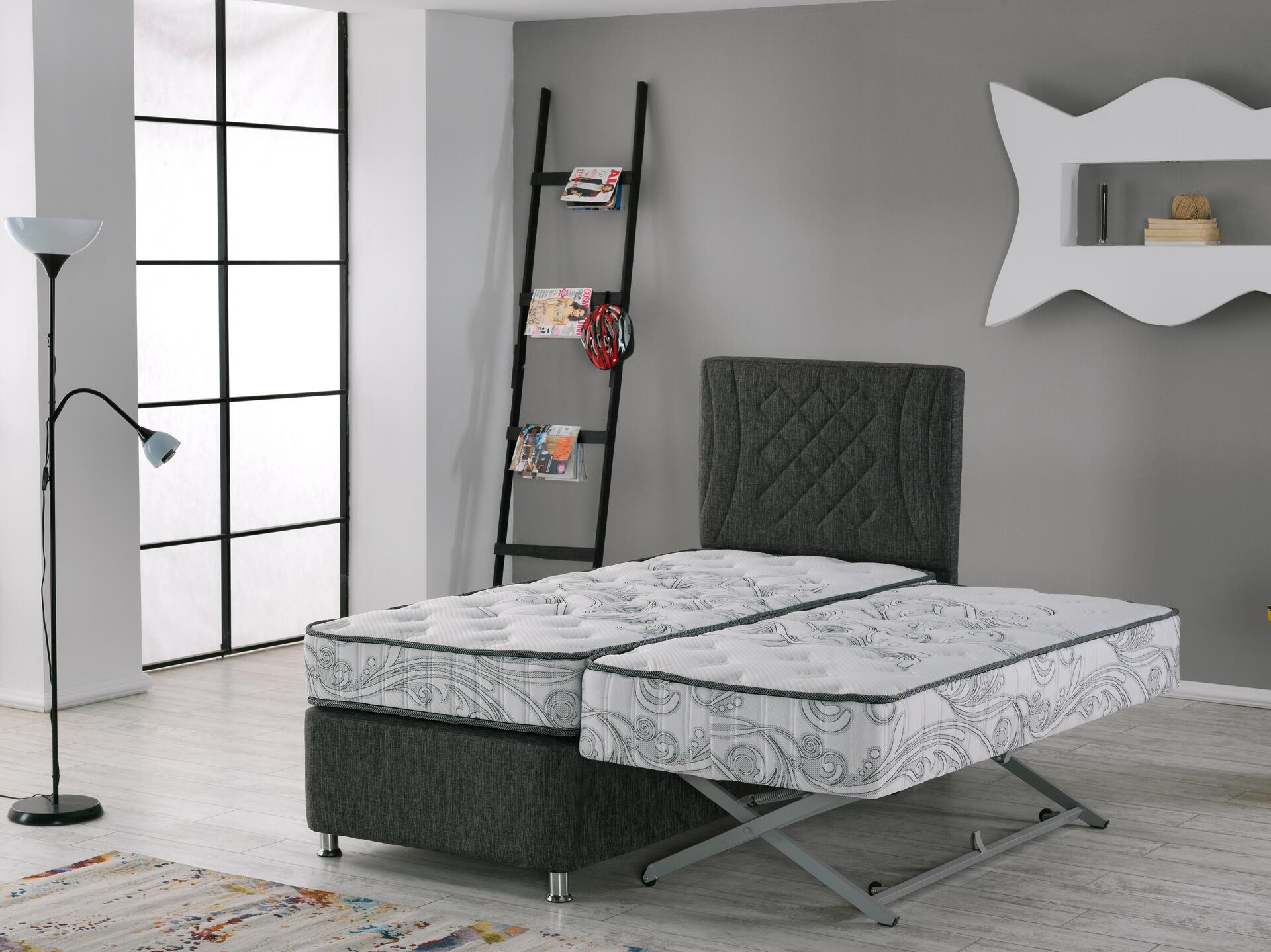 Polsterbett Comet grau dunkel Liegefläche B/L: ca. 90x200 cm