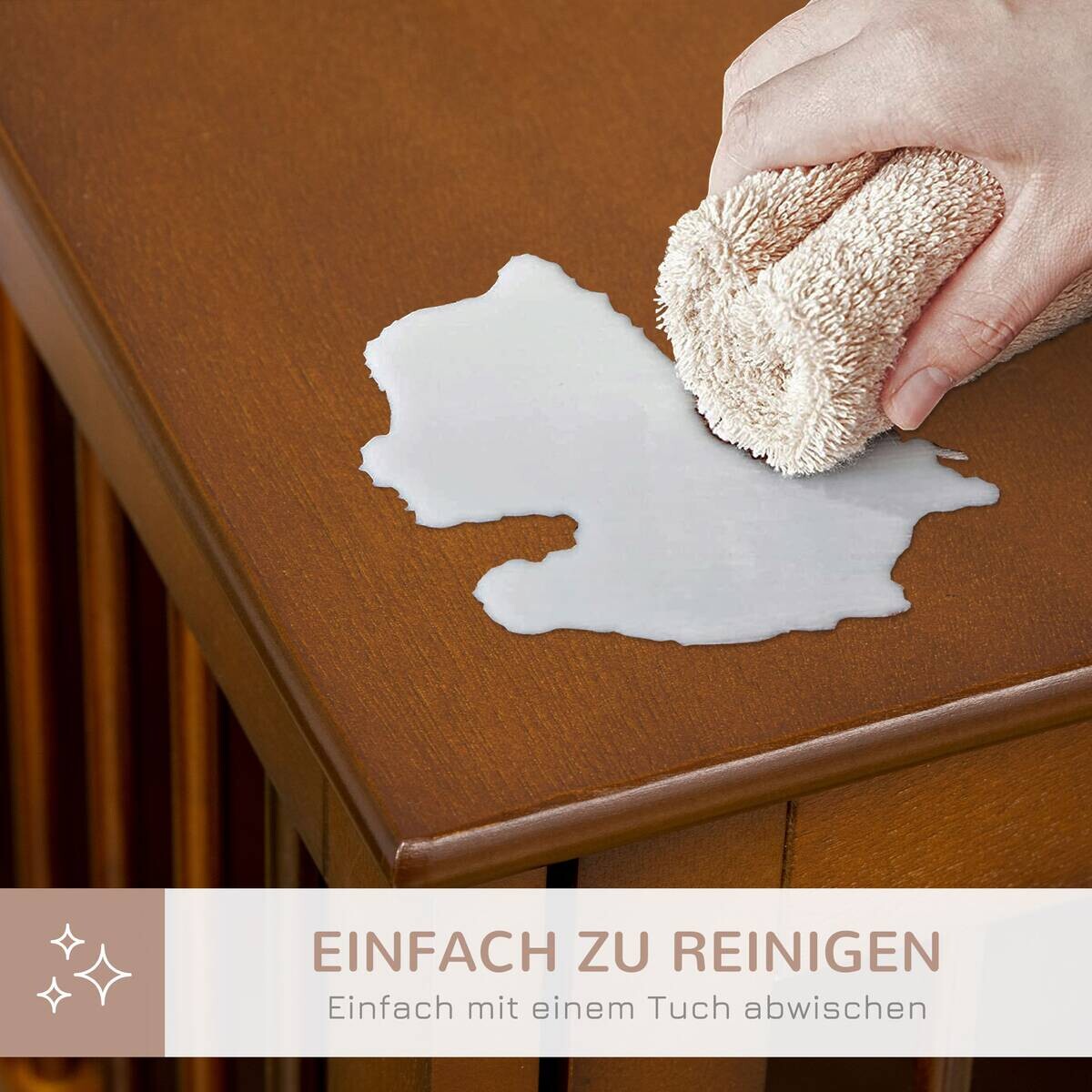 PawHut Hunde-Zubehör braun Edelstahl B/H/L: ca. 59,5x80,5x67,5 cm