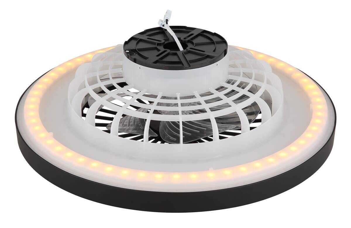 GLOBO Deckenventilator mattschwarz Opal H/D: ca. 15,9x54 cm max. 45 W