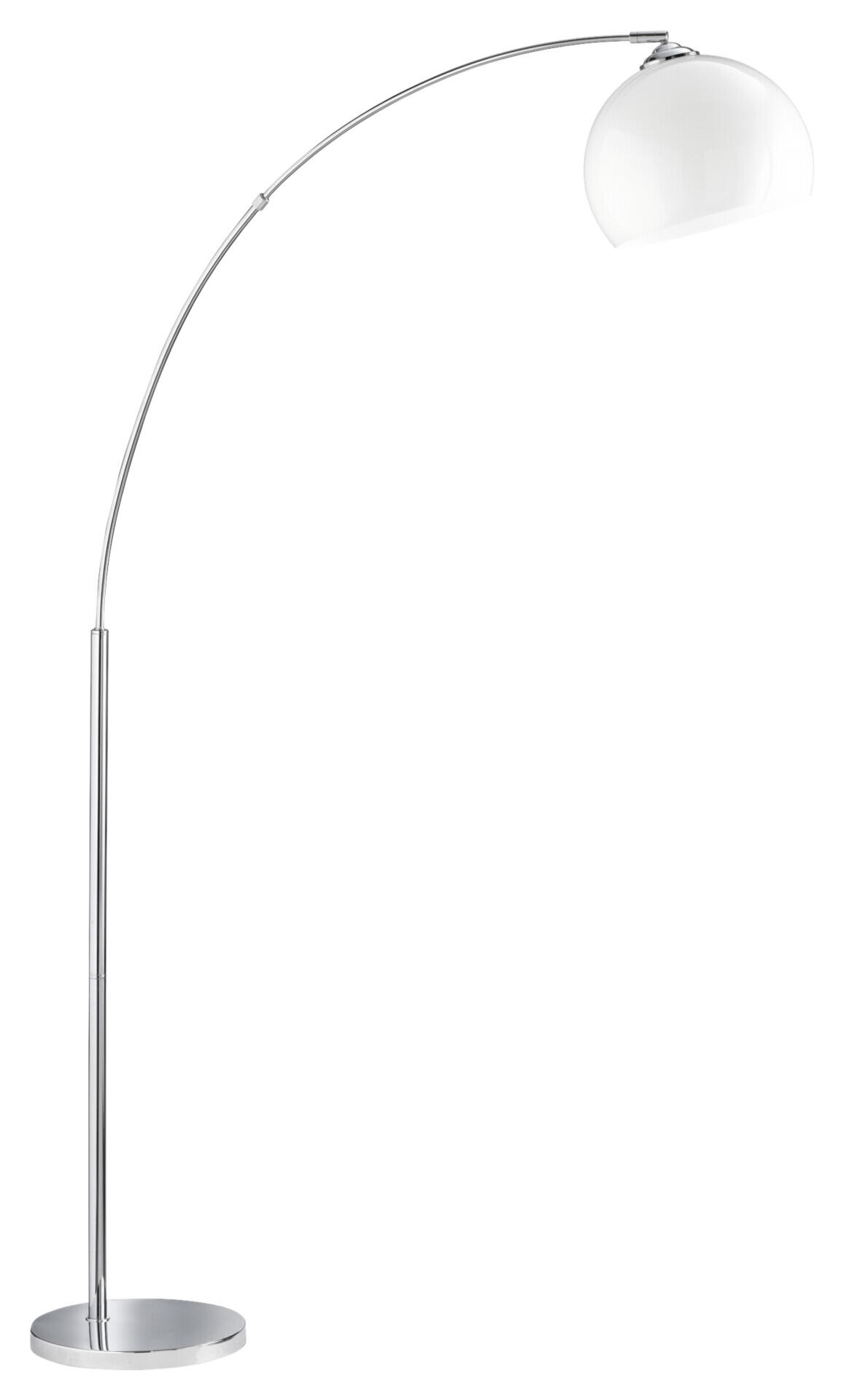 Reality Bogenleuchte Brasilia Chrom weiß Metall Kunststoff B/H: ca. 110x180 cm E27 1 Brennstellen