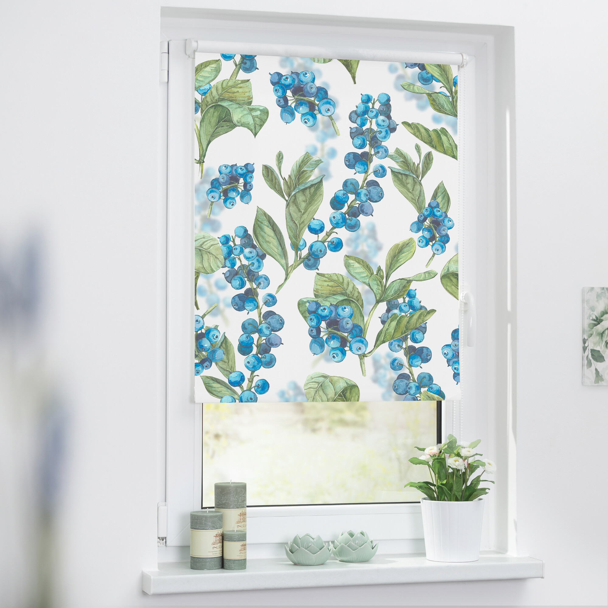 LICHTBLICK Verdunkelungsrollo Heidelbeere blau B/L: ca. 80x150 cm