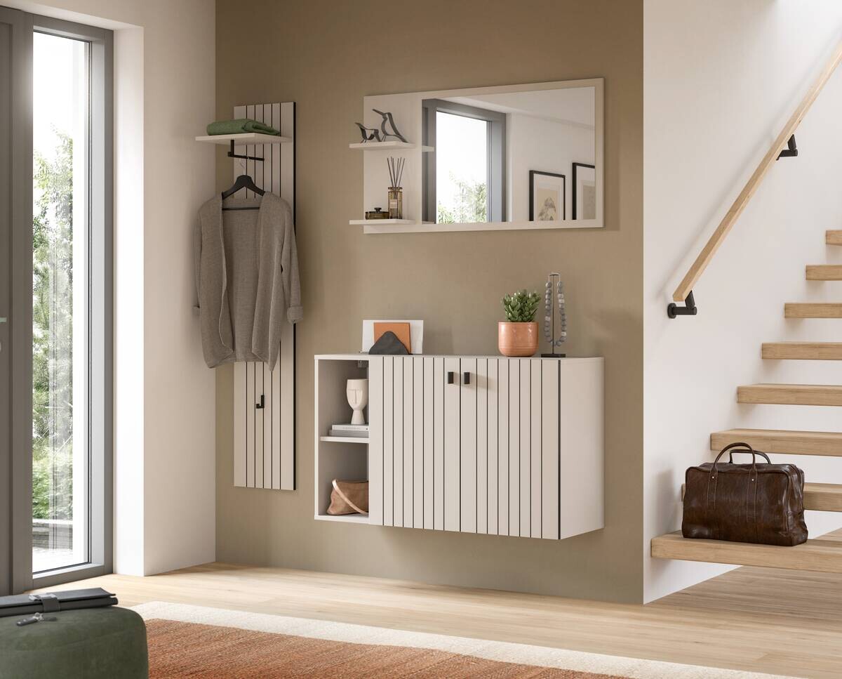 Garderobenpaneel STATION Cashmere B/H/T: ca. 31x27x160 cm