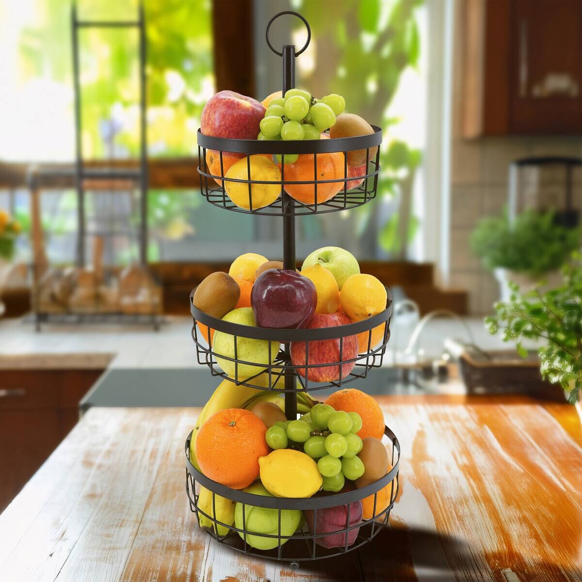 Fackelmann Obstkorb schwarz Eisen