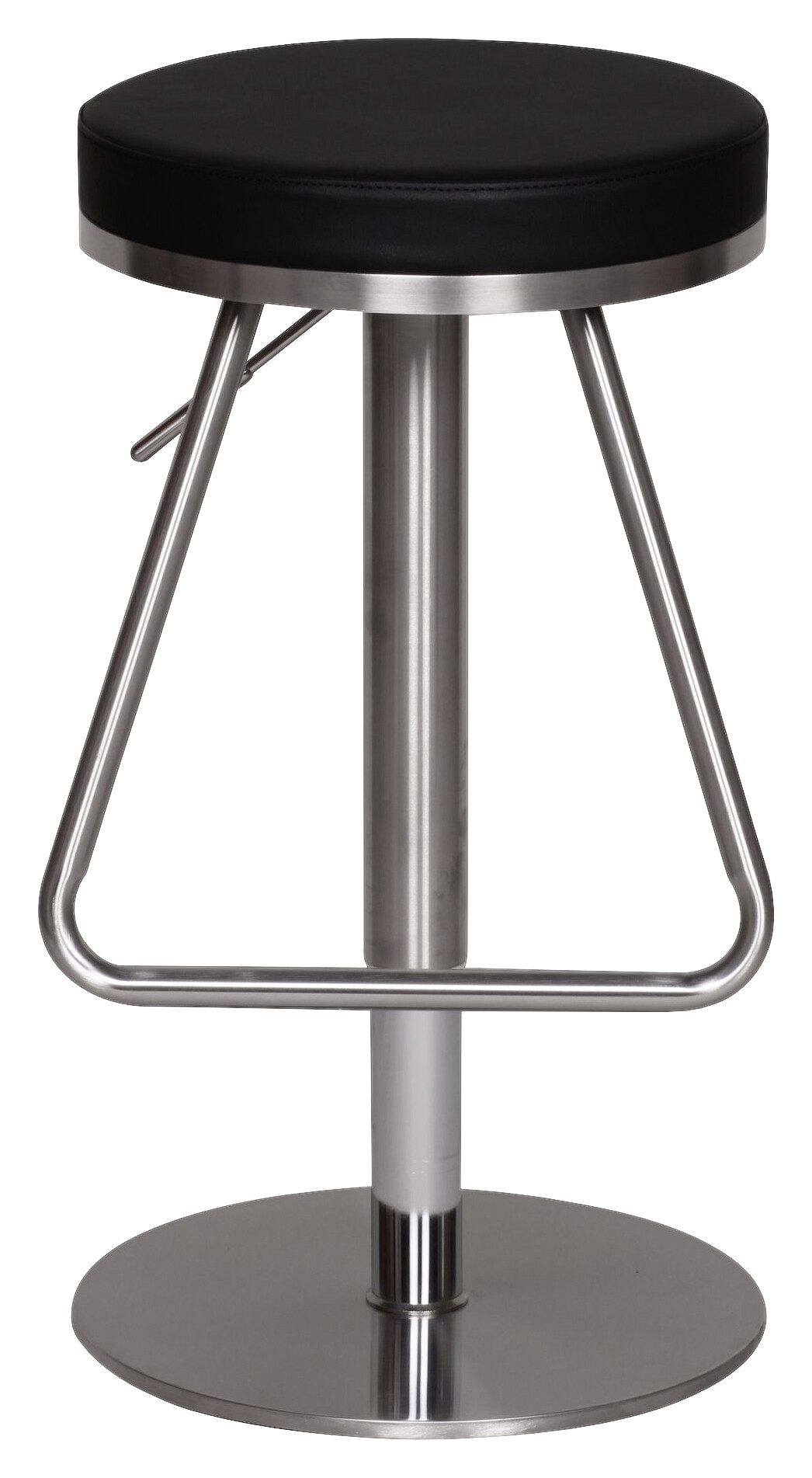 Barhocker schwarz Edelstahl Kunstleder Edelstahl B/H/T: ca. 39x54x39 cm