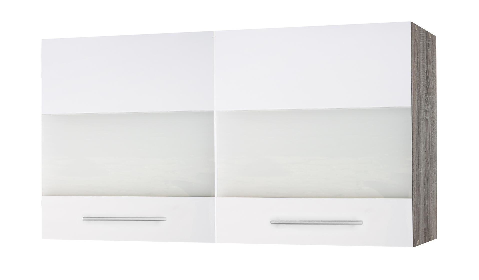 Glashängeschrank weiß Hochglanz B/H/T: ca. 100x64x35 cm