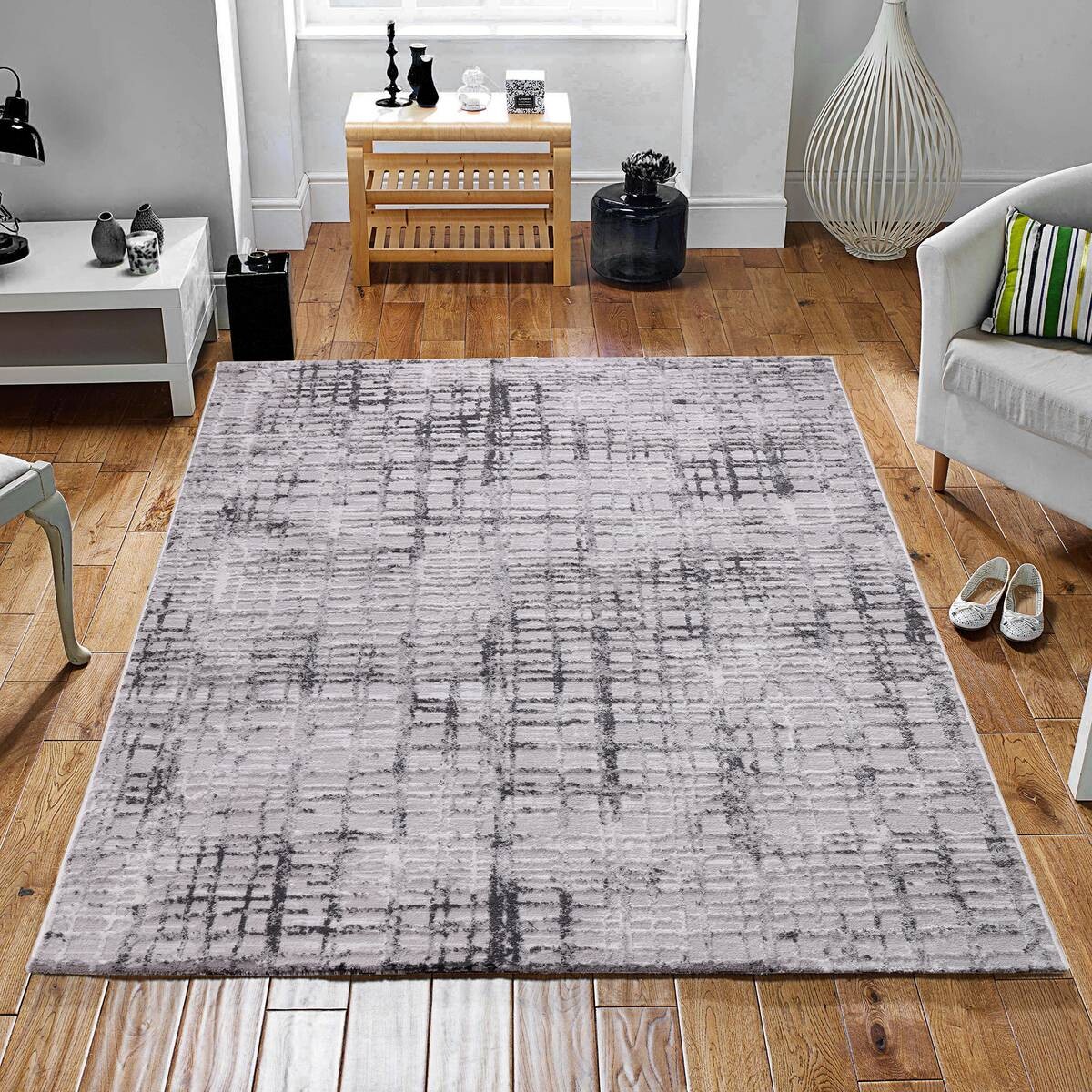 Sanat Teppich Evra hellgrau B/L: ca. 120x160 cm