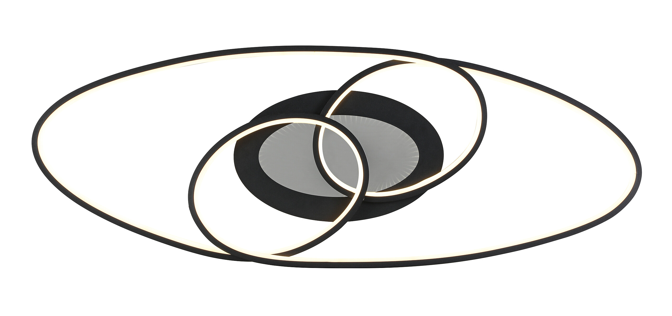 Nolo LED-Deckenleuchte Flow schwarz Metall B/H/L: ca. 30x7,5x85 cm