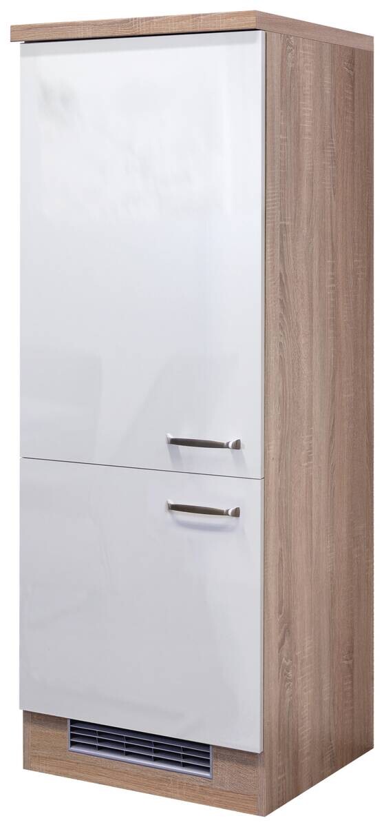 Kühlumbauschrank Valero weiß Hochglanz B/H/T: ca. 60x162x60 cm