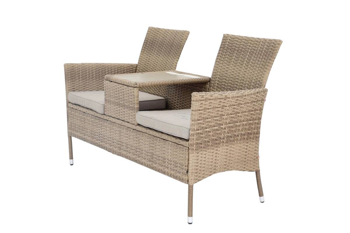 POCOline Gartenbank Love braun Stahl