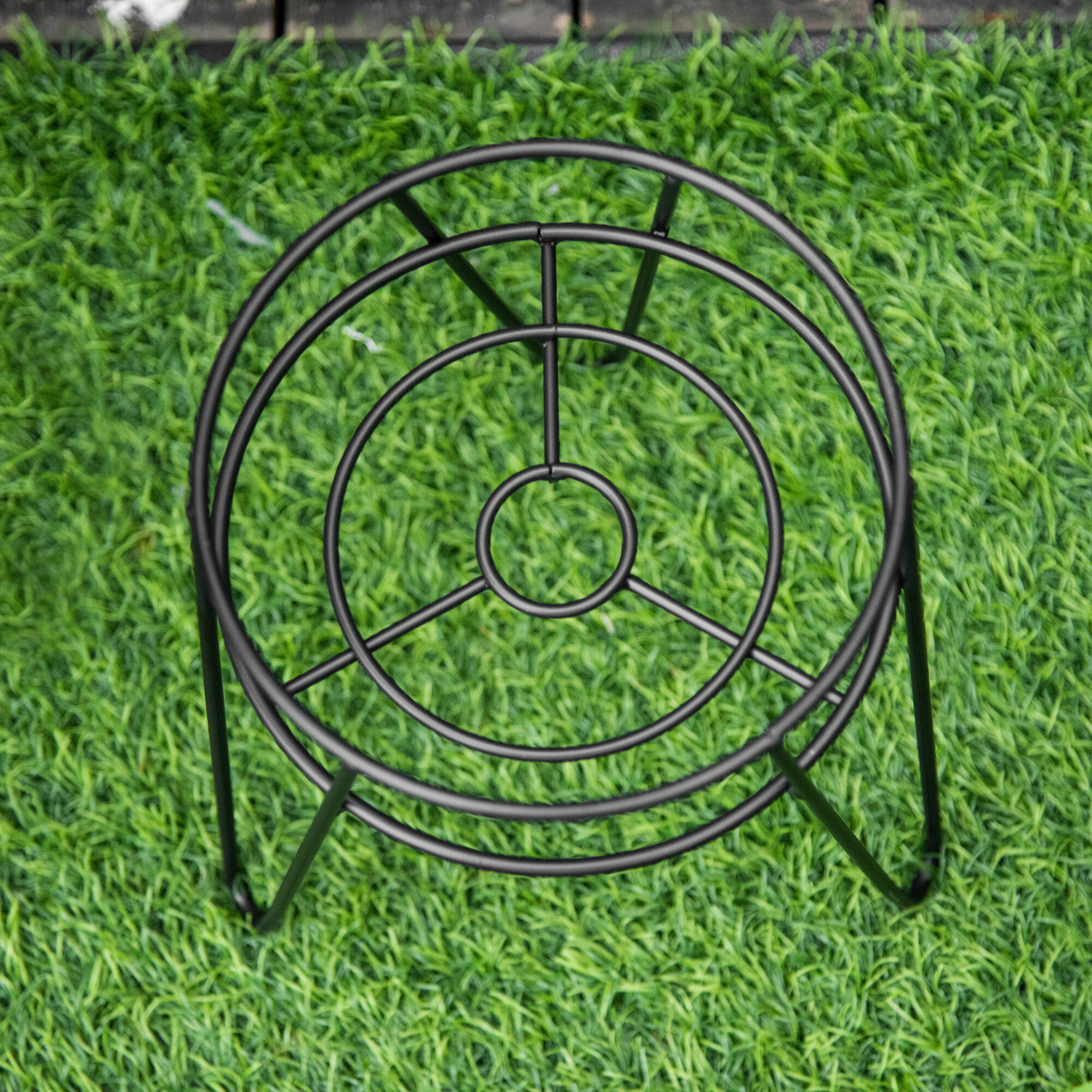 Outsunny Pflanzenständer-Set schwarz Stahl B/H/L: ca. 23x42x26 cm