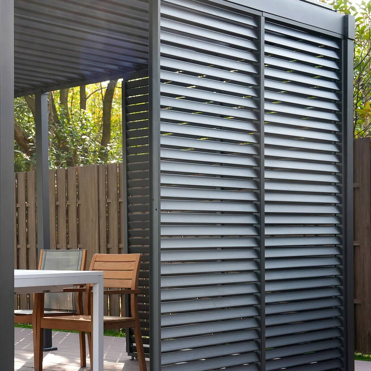 Mirador Seitenteil für Pergola anthrazit Aluminium B/H: ca. 93x240 cm