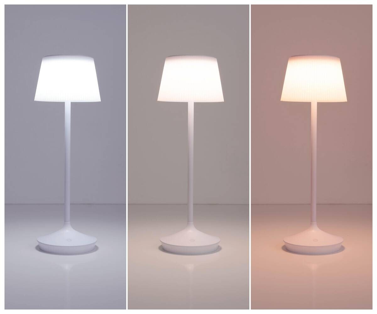 Näve Leuchten Tischleuchte 5310723 weiß Metall Kunststoff B/H/T: ca. 13x38x13 cm