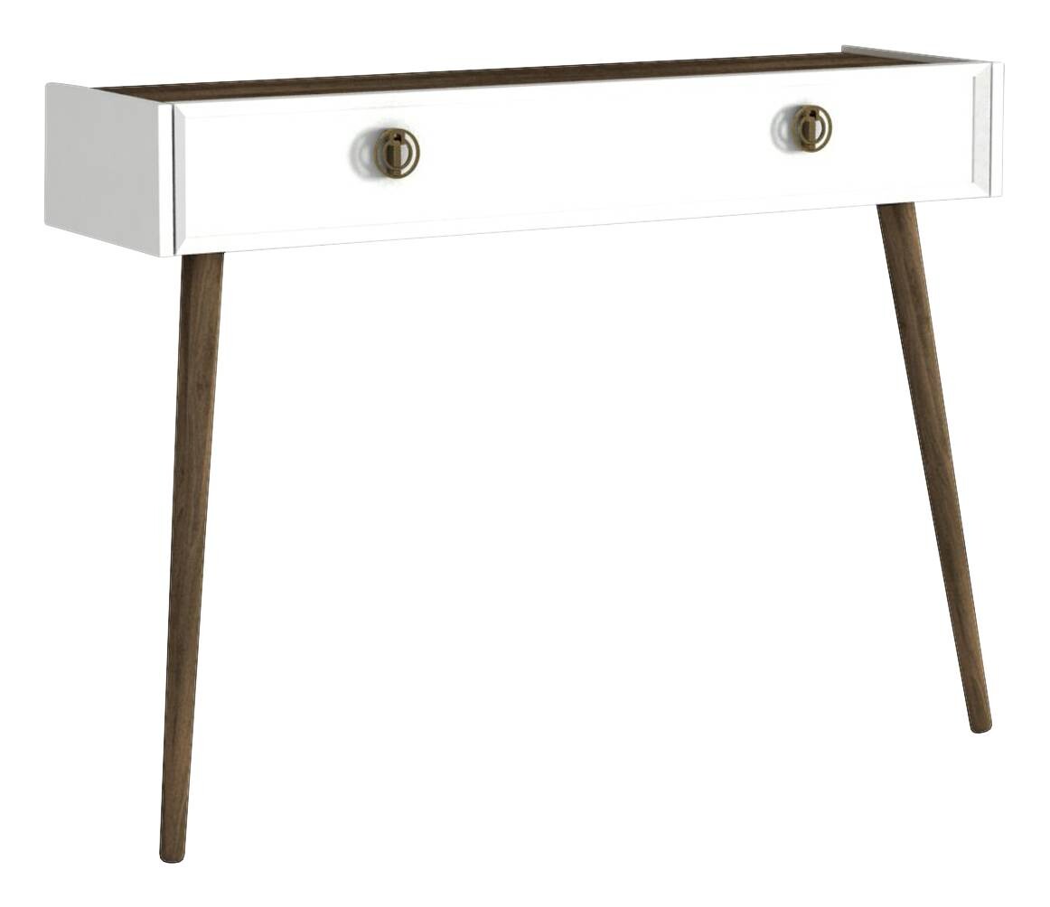 Konsolentisch Nadya weiß walnuss Nachbildung Spanplatte B/H/T: ca. 120x90x35 cm