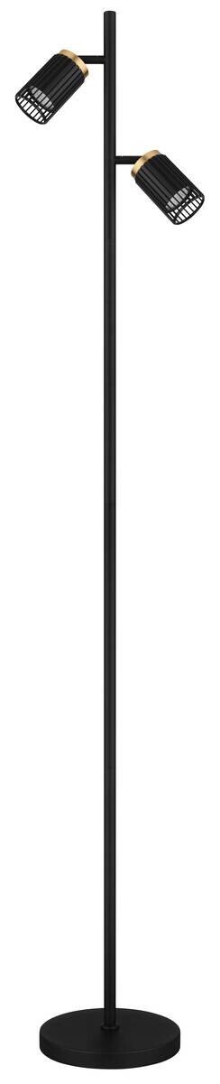 GLOBO Stehleuchte mattschwarz Metall Aluminium B/H/T/L: ca. 22x158x27,5x27,5 cm GU10 2 Brennstellen