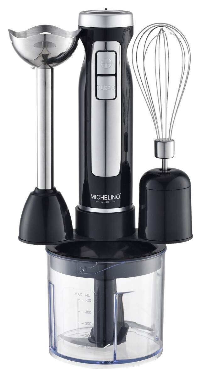 MICHELINO Stabmixer 74447 silber schwarz Edelstahl Kunststoff H/D: ca. 33x33 cm MICHELINO Stabmixer 74447 silber schwarz Edelstahl Kunststoff H/D: ca. 33x33 cm