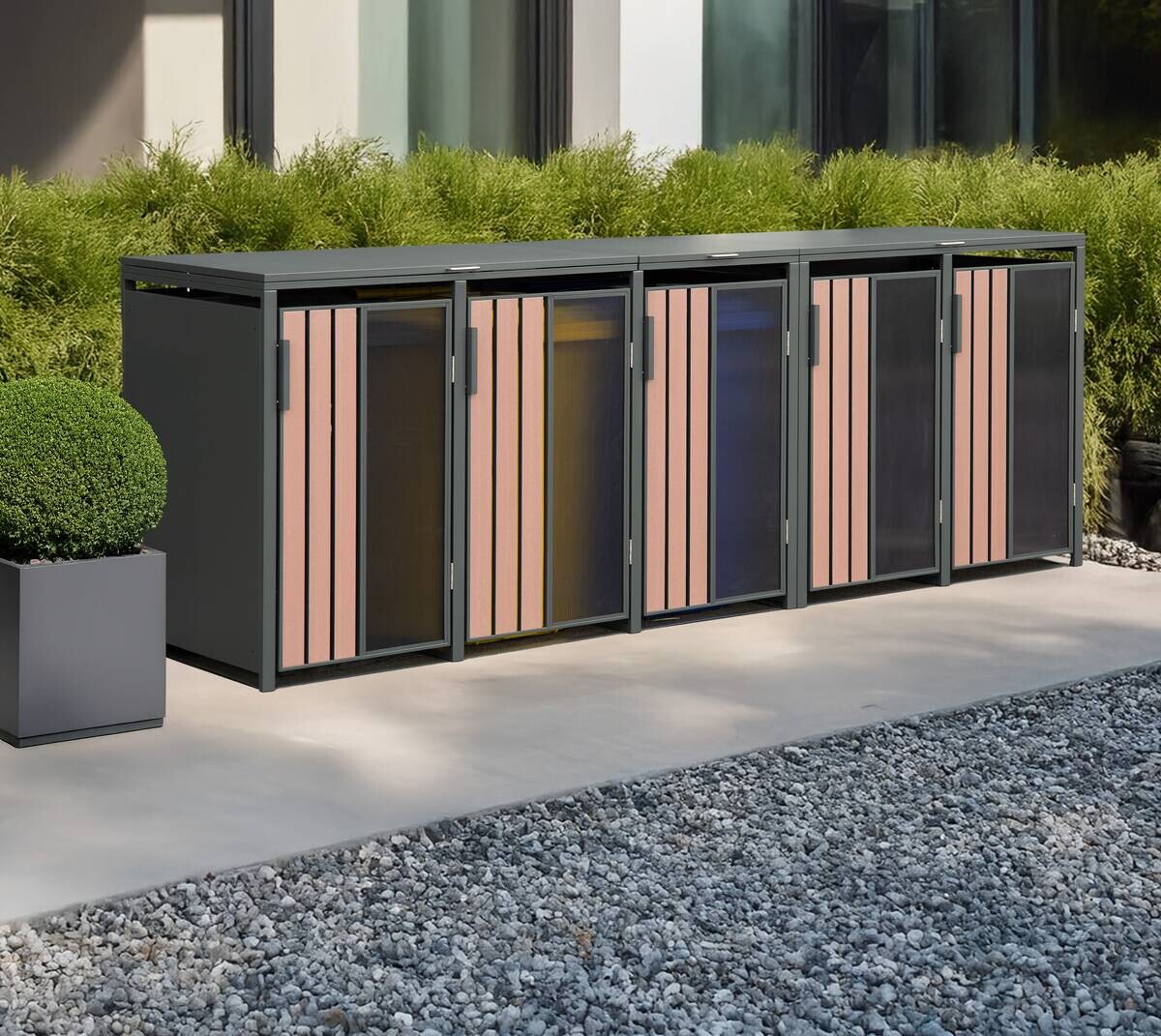 Westmann Mülltonnenbox Status anthrazit B/H/L: ca. 330x116x80 cm