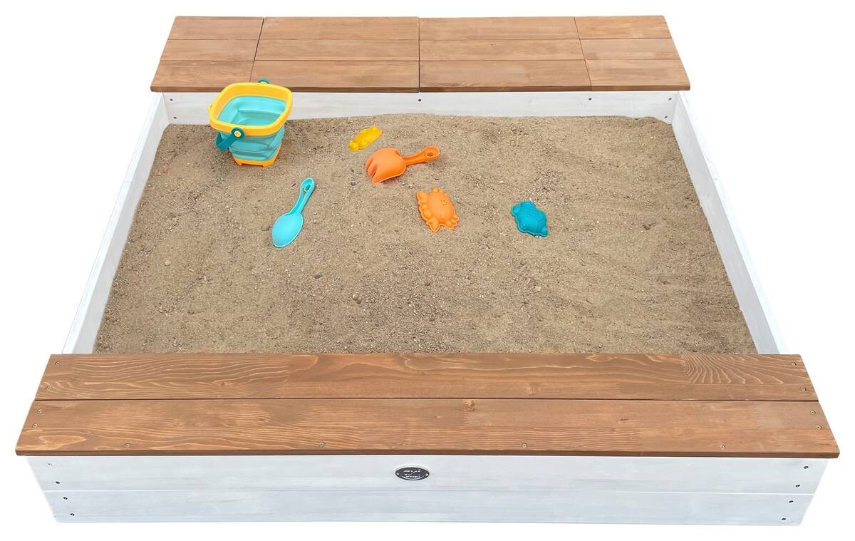 AXI Sandkasten Evy weiß B/H/T: ca. 117x18,7x119 cm